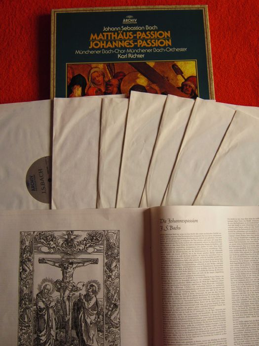 vinil rar Karl Richter Bach Patimile Matei si Ioan Germany 1970