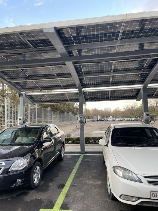 Солнечные панели, зарядная станция для авто, Навес, стоянка