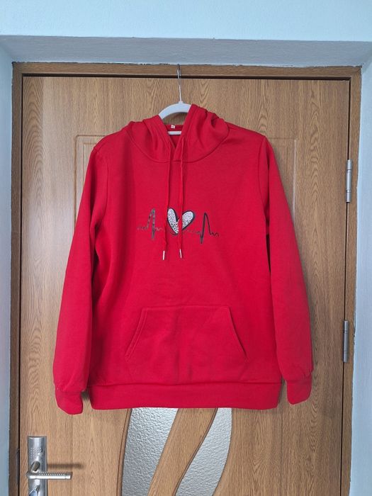 Pulover călduros imprimeu bătăile inimii marimea M/L