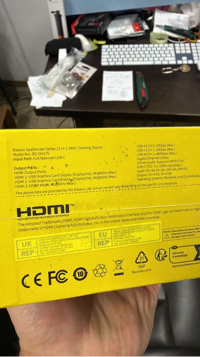 Hub Usb Baseus Docking Station Spacemate series 11in1 type c sigilat