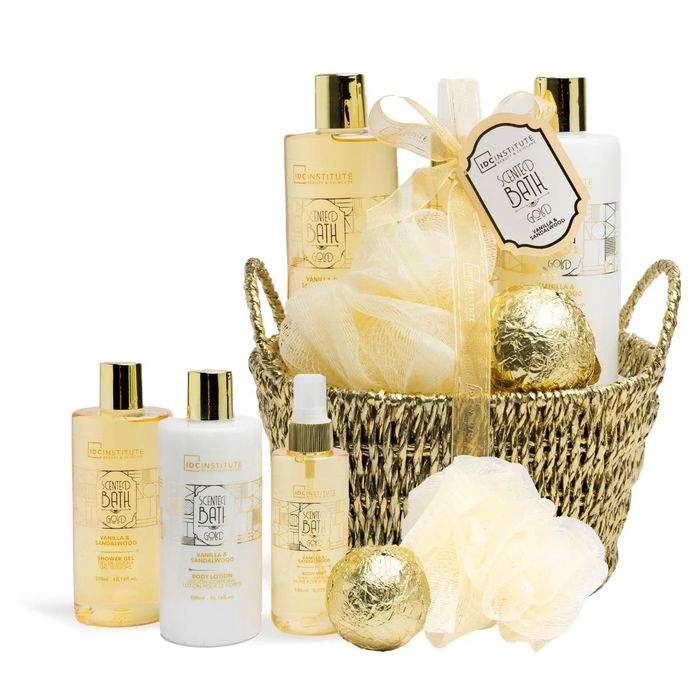 Set de baie in cos Scented Gold, 5 piese, IDC Institute, noi, sigilat
