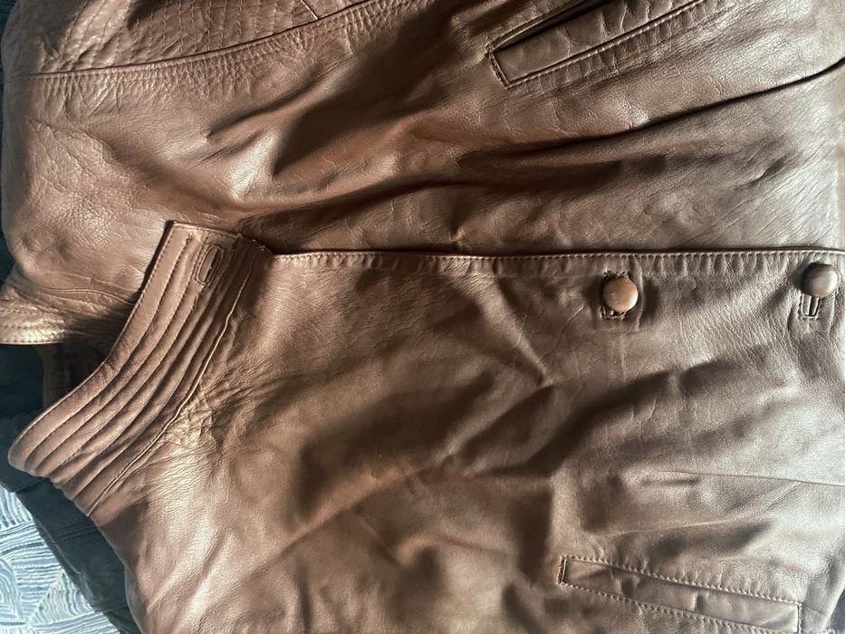 Jachete din piele culoare maron