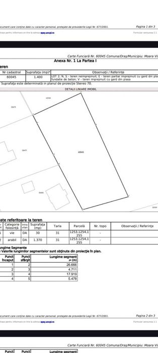 Direct proprietar | Teren 1.400 mp în Moara Vlăsiei – Curent, Urbanism complet, Drum public, BONUS PROIECT DE CASA GATA FACUT