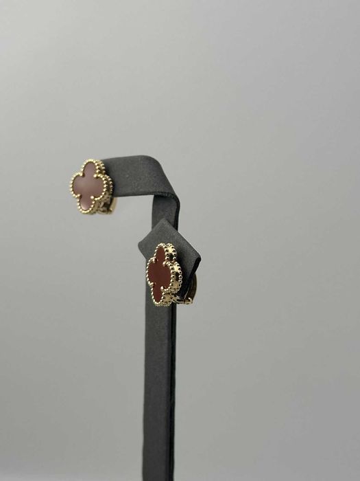 Серьги Van Cleef Vintage Alhambra Carnelian