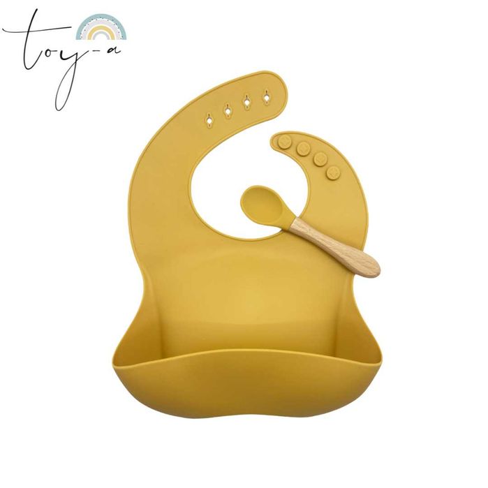 Силиконов бебешки лигавник с джоб