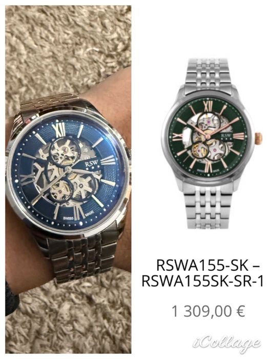 Ceas RSW Swiss Made RSWA155SK-SS-9, 42mm, model 2023, nou