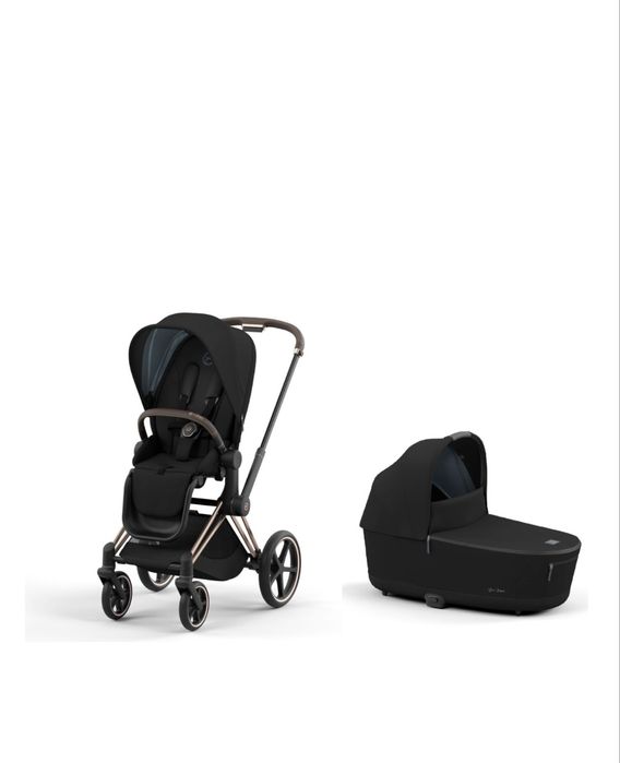 Коляска  Cybex Priam IV Rosegold Sepia Black черный 2 в 1
