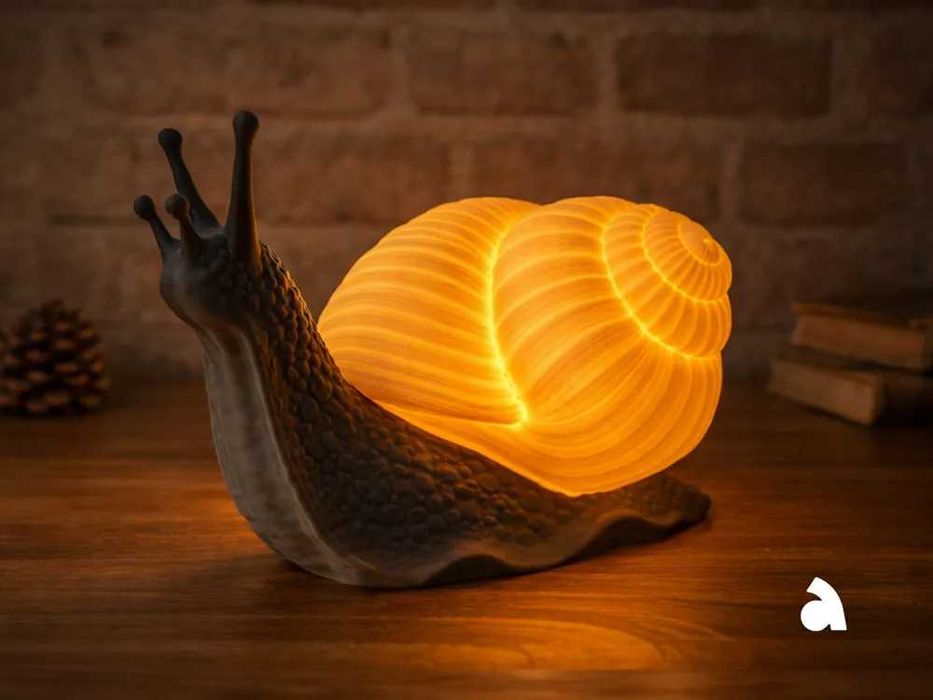 Lampa/veioza in forma de melc