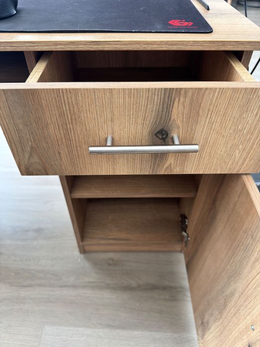 Birou din pal, culoarea stejarului, 120x50x75