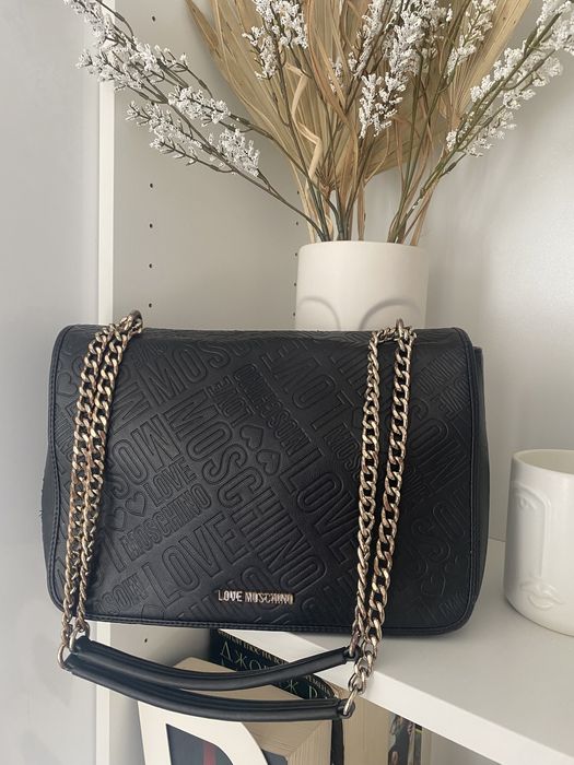 Кожена чанта Love Moschino