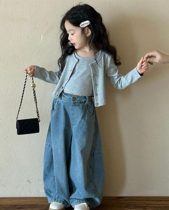 Тройка детская джинсы+майка+кофточка