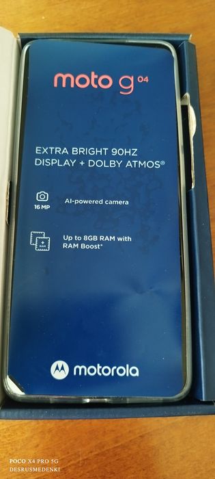 Мобилен телефон Motorola g 04 Нов