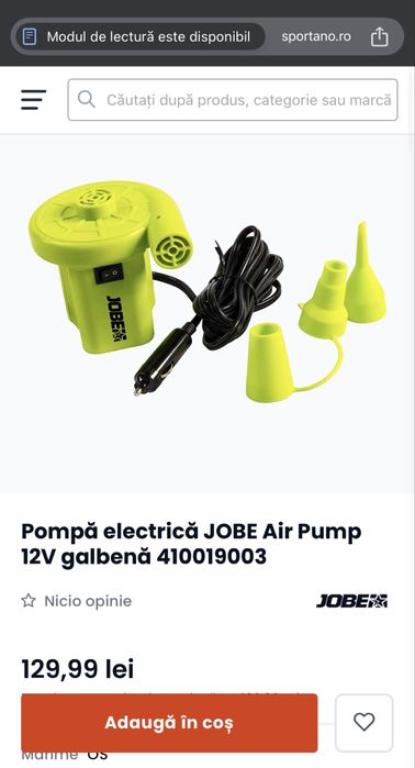 Saltea gonflabila tractabila Jobe Binar 2 persoane