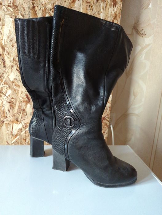 Сапоги зимние, кожаные, фирмы DE (Германия). Теплые, стильные