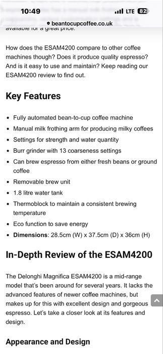 Delonghi Magnifica in stare perfecta