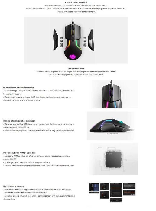 Mouse Gaming Steelseries Rival 600