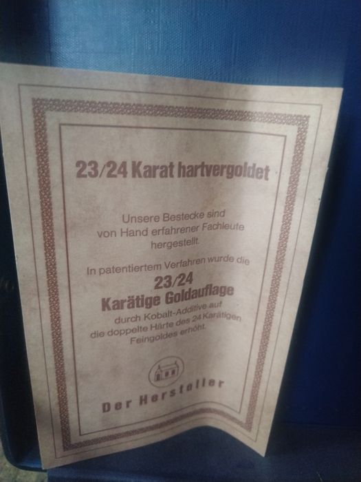 Комплект прибори за хранене 23/24 карата златно покритие 70 броя 
Olym