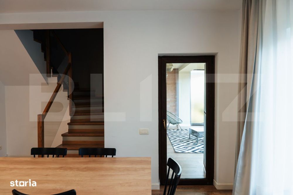 Casa individuala de inchiriat, 120 mp cu garaj si dorari moderne