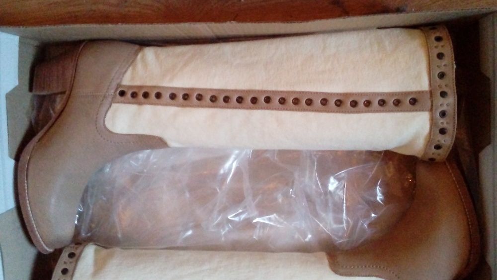 cizme Frye 37 - 37,5, piele si canvas, noi, superbe