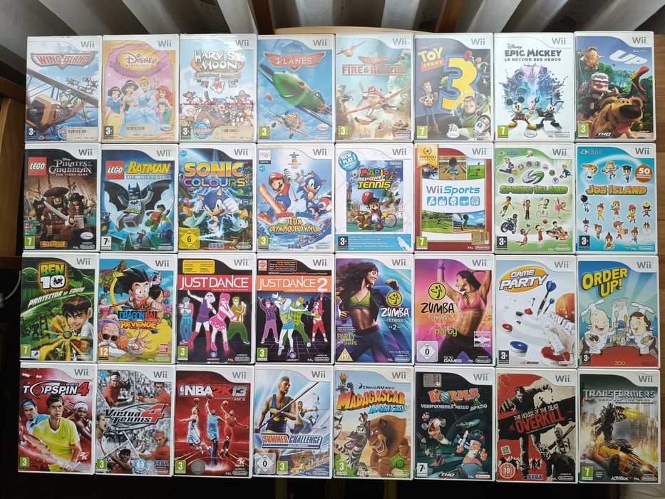 Wii Sport Mario Sonic Lego Just Dance Zumba Toy Story Disney Ben 10