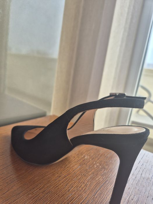 Sandale piele intoarsa naturala