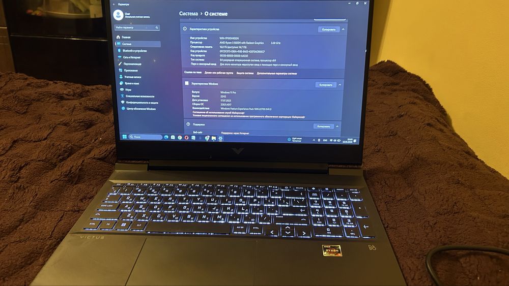 Игровой ноутбук victus hp