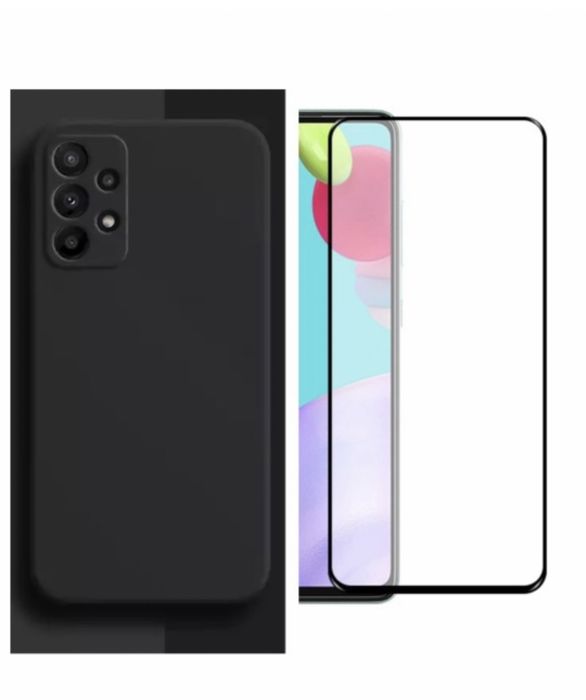 Samsung A53/A52S/A54/A55/A56 Husa Fine Interior Catifea + Folie Sticla