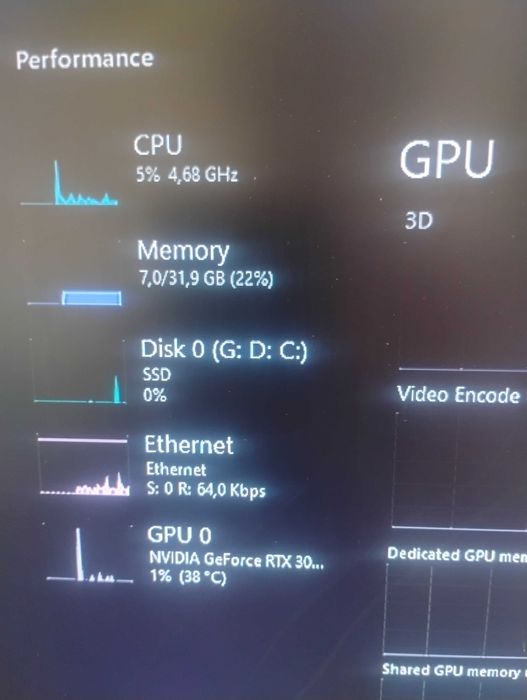 dekstop PC Intel i7 9700k, 32GB ram, GeForce Nvidia 12gb Eagle 3060