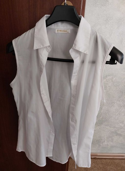 Camasa fara maneci si bluza/cardigan verde