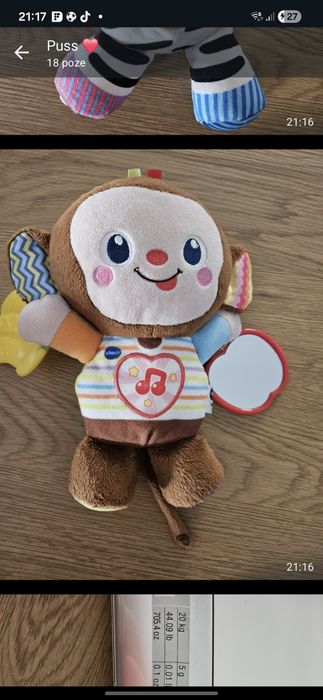 Jucarii bebe si pluș Maimuțica jucăușă si Zebra Vtech