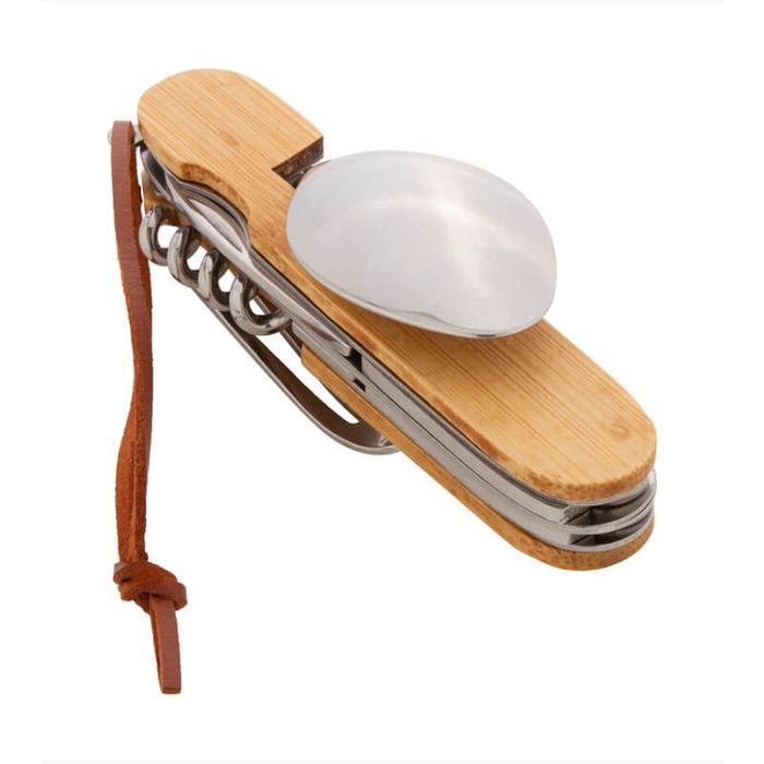 Сгъваеми прибори, джобен нож, мултифункционален с дървена дръжка