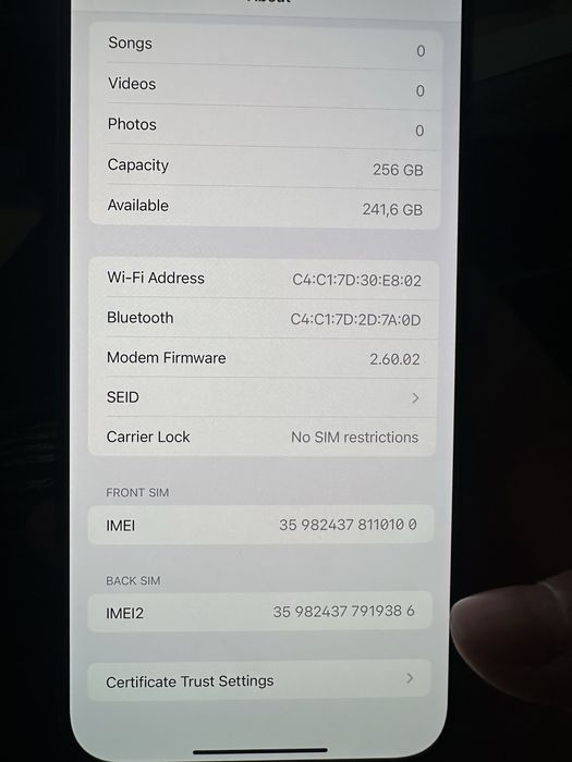 Iphone 16 pro max 256 gb dual sim