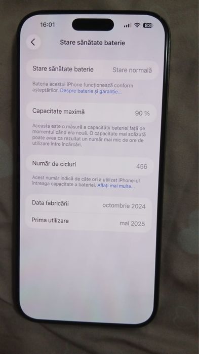 Vand iphone 16 pro max doar in Giurgiu