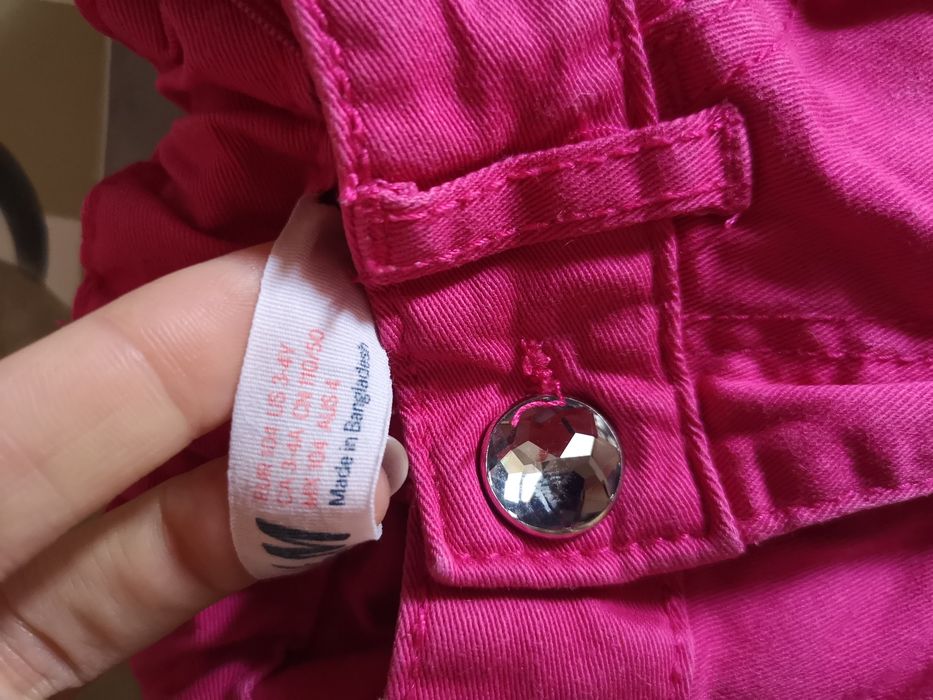 Blugi H&M,roz, 3-4 ani