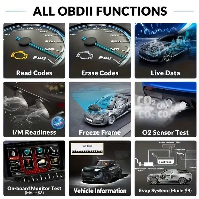 Професионален автомобилен диагностичен кодочетец V520 Full OBD2 EOBD