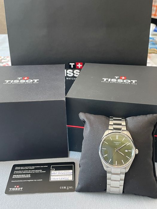 Оригинал Tissot PR 100 40mm — зелёный циферблат