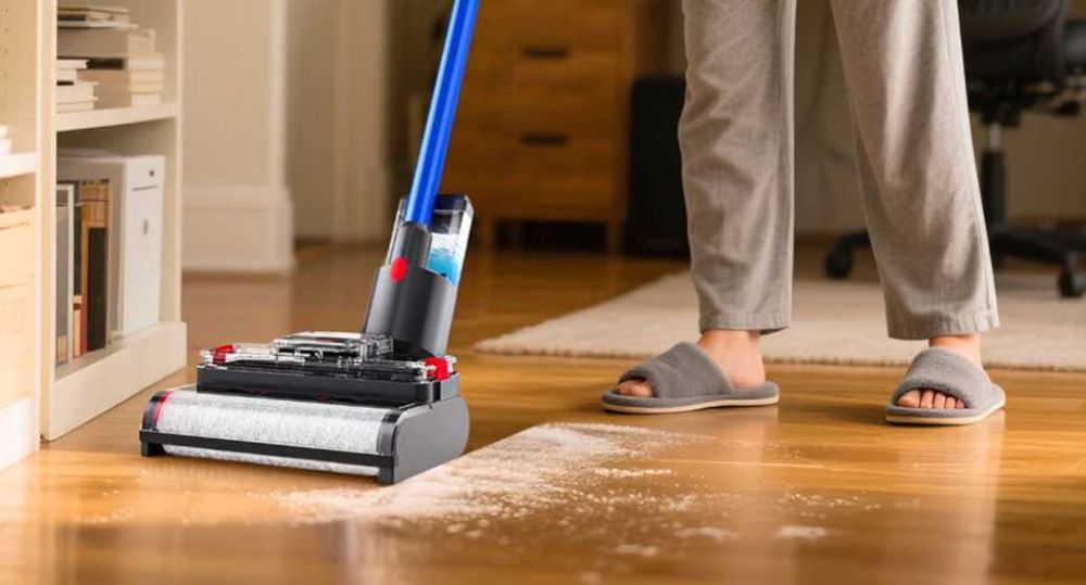 Accesoriu 2-în-1 Aspirare și Spălare pentru Dyson V7/V8/V10/V11/V15 – Mop electric cu rezervoare pentru apă curată și murdară