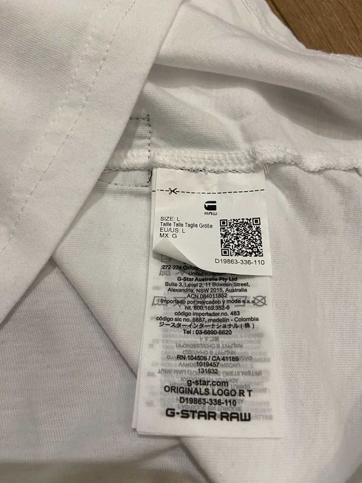 G-STAR, Тениска Originals от органичен памук с лого, Бяла, S, L, XL и XXL