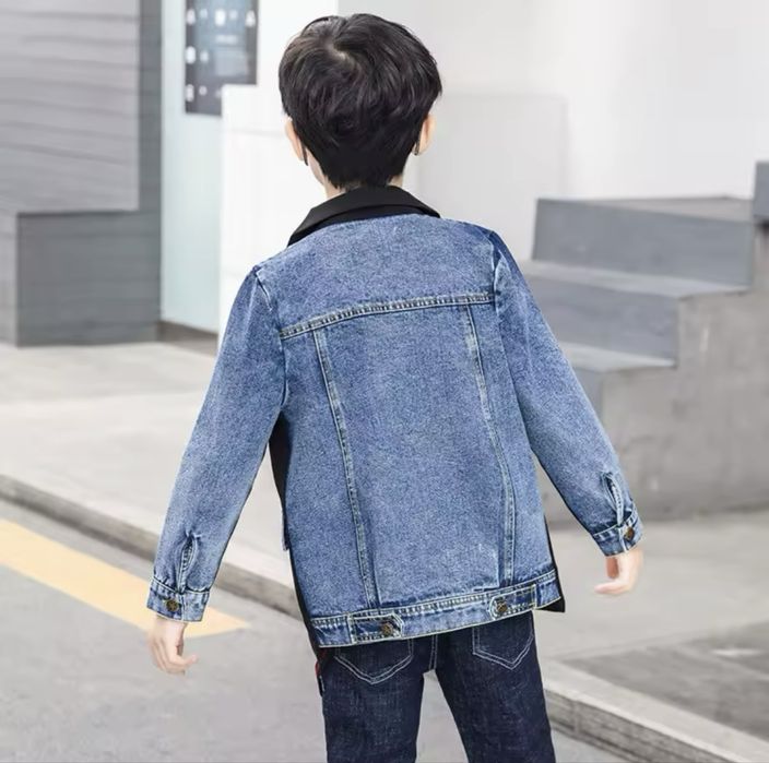 Детско сако блеъзър деним детайл