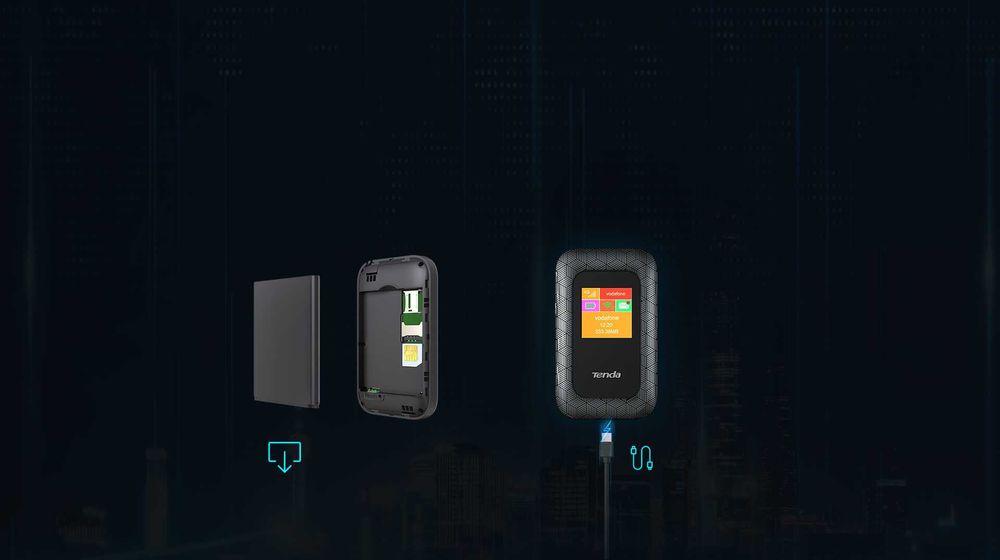 Tenda 4G185, преносим мобилен рутер, 2100 mAh батерия