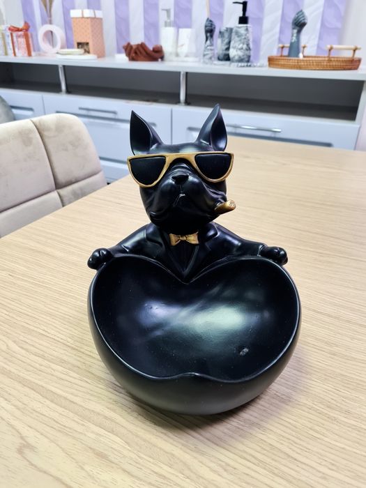 Бульдог, подставка для конфет и ключей