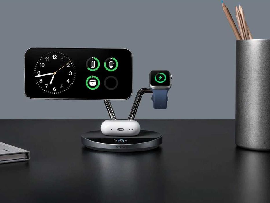 3-в-1 Anker Prime Wireless Charging Station (25W, TEC Cooling)