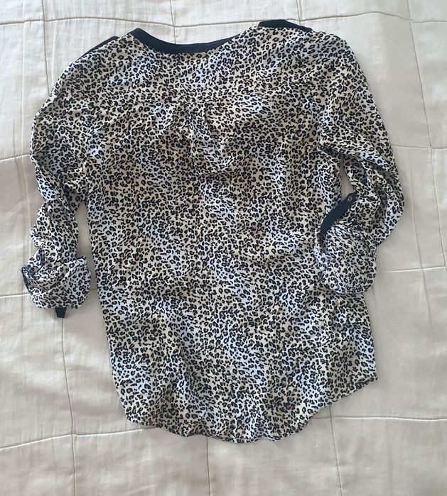 Reserved XS cămașă dama animal print leopard slim fit vascoză casual chic office trendy