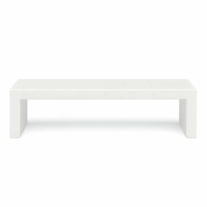 Bancă stradală din beton cu finisaj marmură albă – 200x50x45 cm