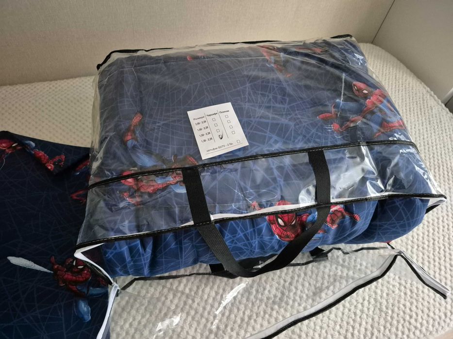 Продавам единична завивка + чаршаф и калъфка Ново