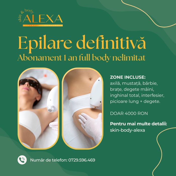 Epilare definitivă laser 3 lungimi