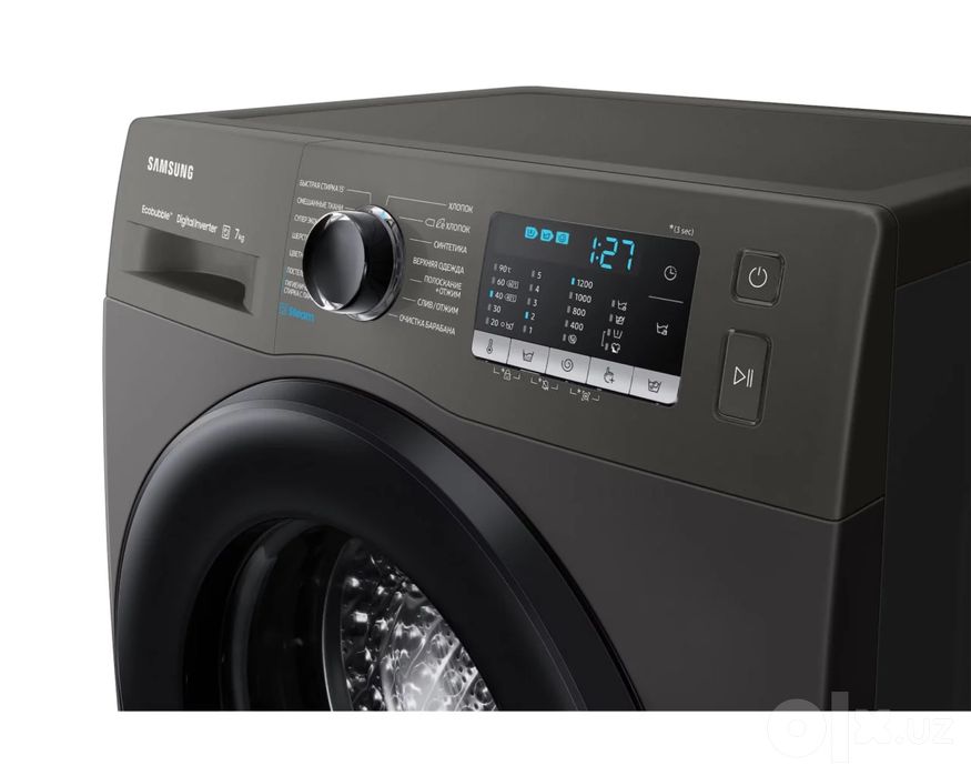 Стиральная машина SAMSUNG Ecobubble Инокс 7 кг WW70AGAS22AXLD