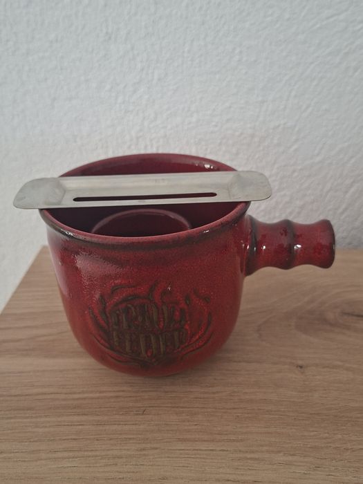 Set 2 vase ceramică roșie pentru vin fiert