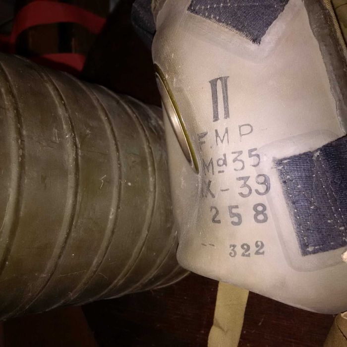 Masca Contra Gazelor Concordia MD. 1935 Cutie instructiuni F.M.P. WW2