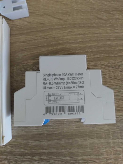 Контролен електромер за DIN шина 18мм | 40A Монофазен